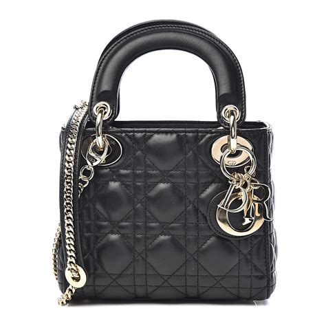 lady dior lambskin black|lady dior bag cannage.